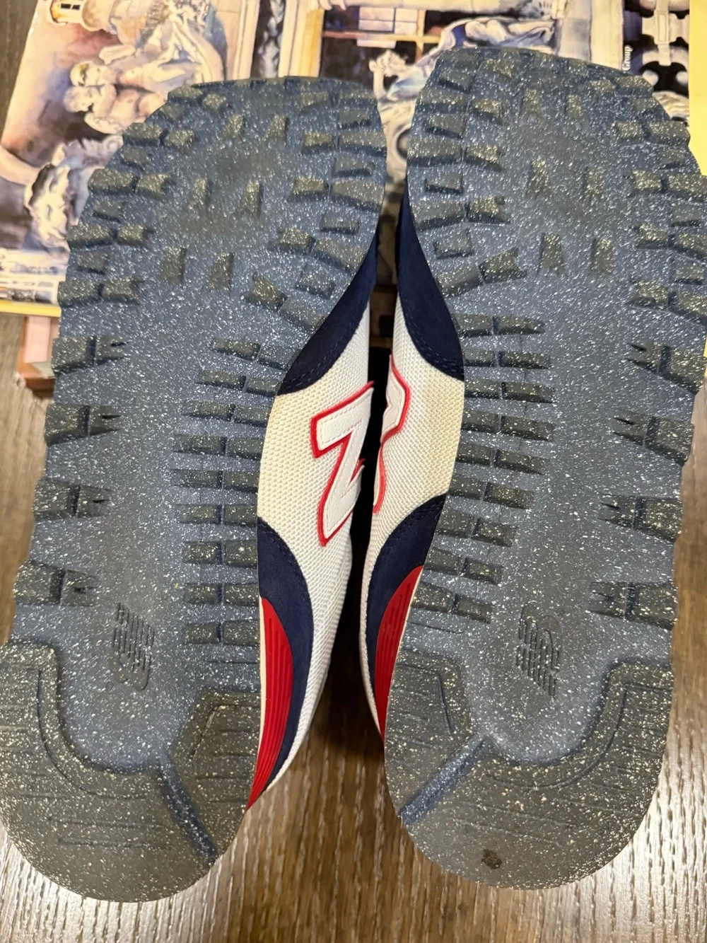 New Balance Men's White Navy & Red 515 Runner Sneakers